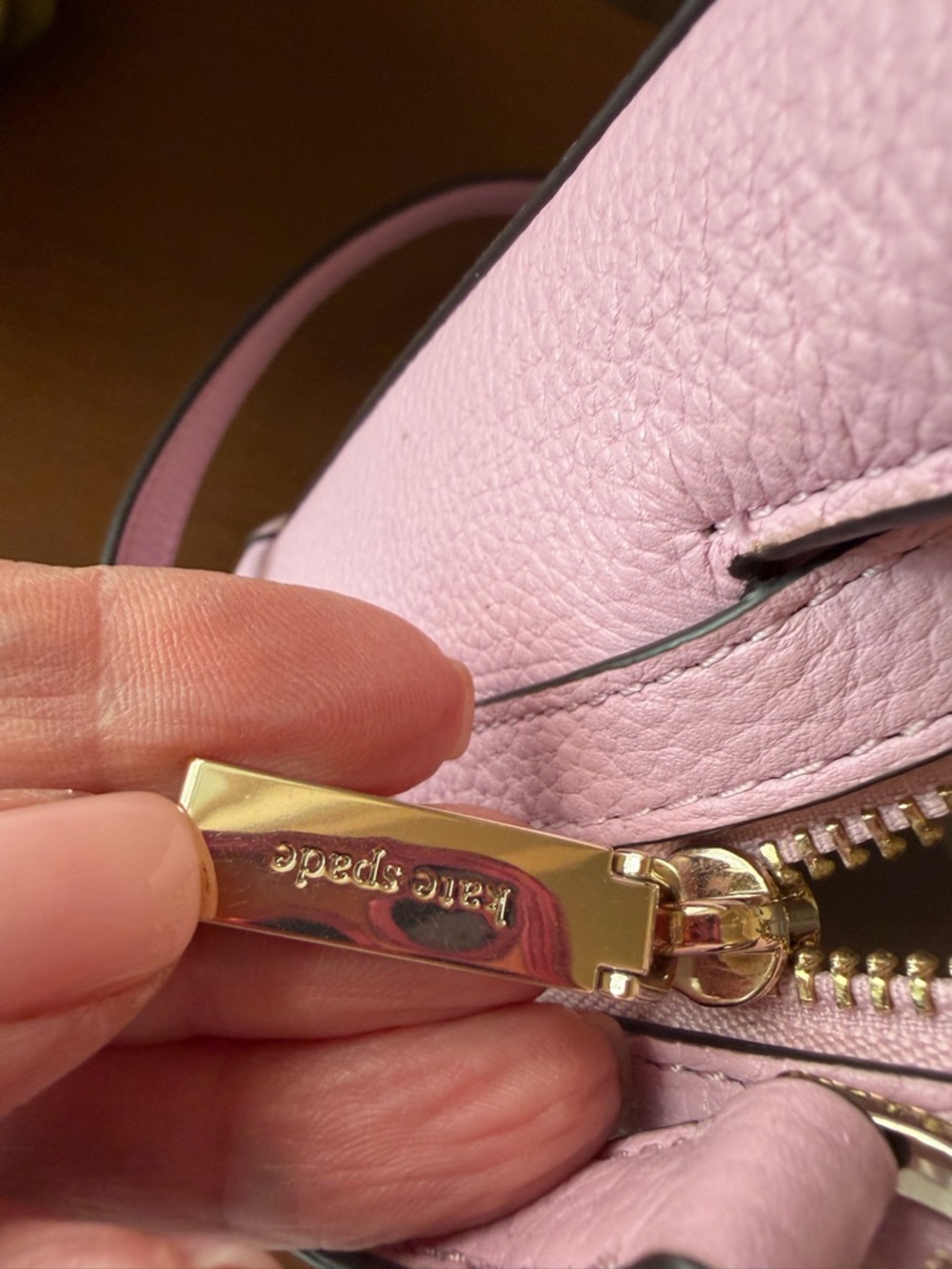 kate spade Lilac Pebbled Leather Satchel with Shoulder Strap - Picture 13 of 16